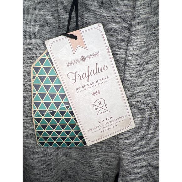 Cotton Grey Front Leg Jeans SZ 4 Zara Trafaluc Premium Wash Baggy Fit - Picture 5 of 12